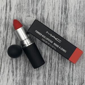 MAC Powder Kiss Lipstick You're Buggin', Lady Red Full Size .1oz/3g Brand New
